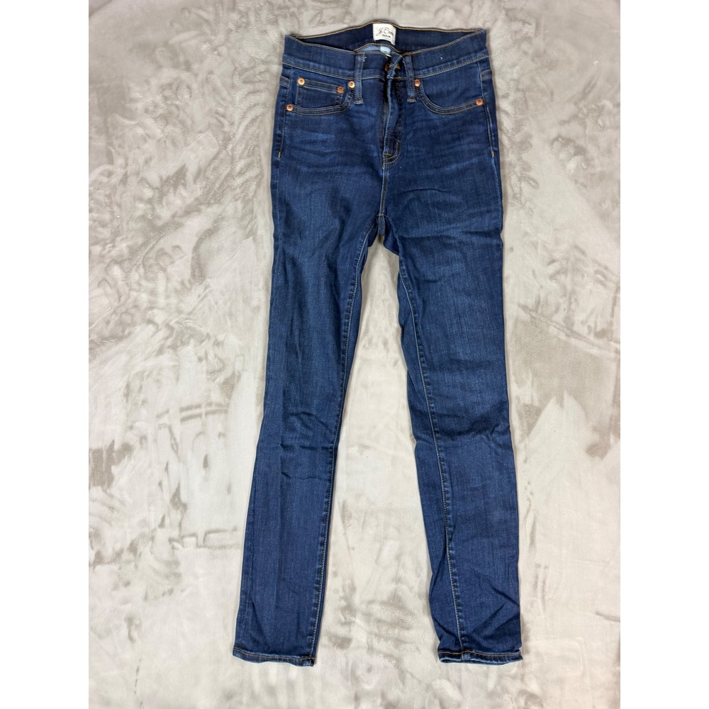 J.Crew Denim Womens Skinny Jeans Dark Wash Indigo Size 25 Blue